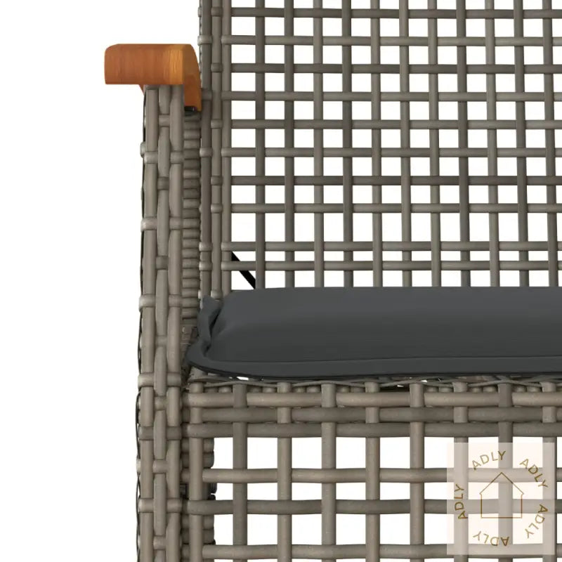 Hagespisegruppe Med Puter 4 Deler Grå Polyrotting