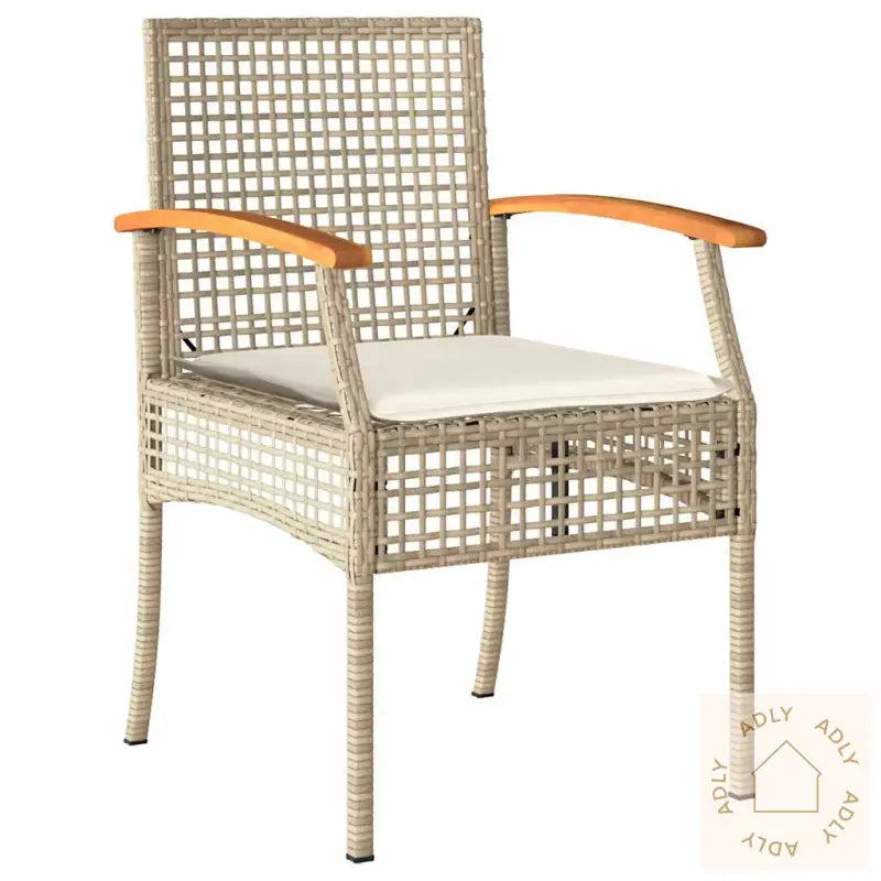 Hagespisegruppe Med Puter 3 Deler Beige Polyrotting