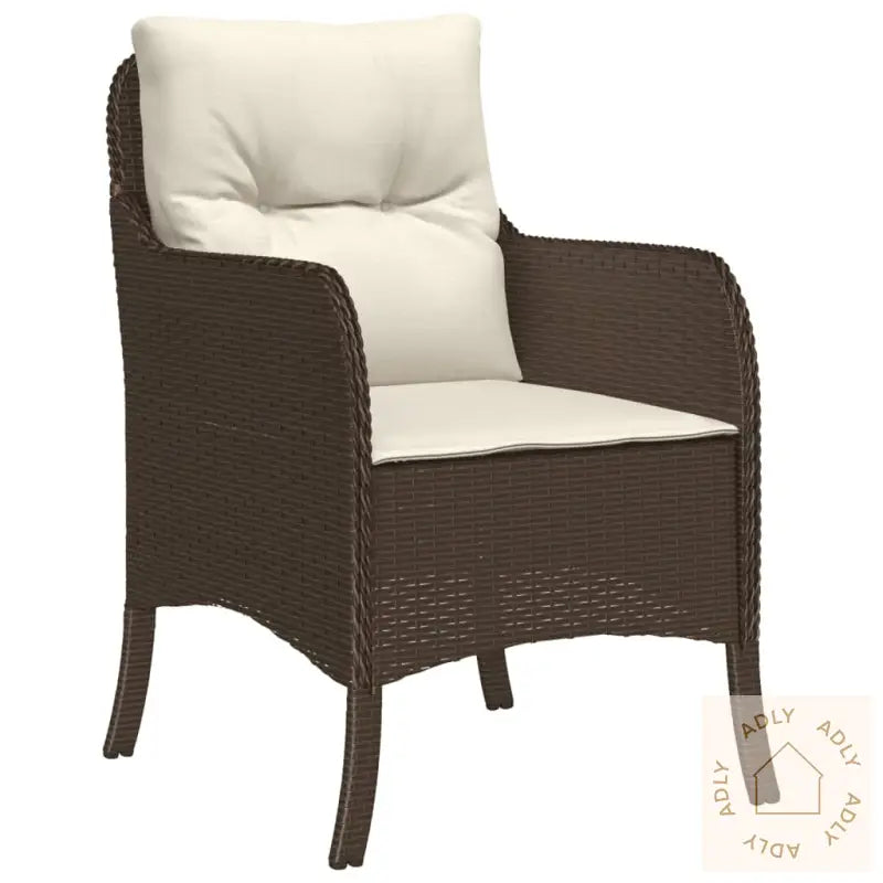 Hagespisegruppe Med Puter 7 Deler Polyrotting Brun