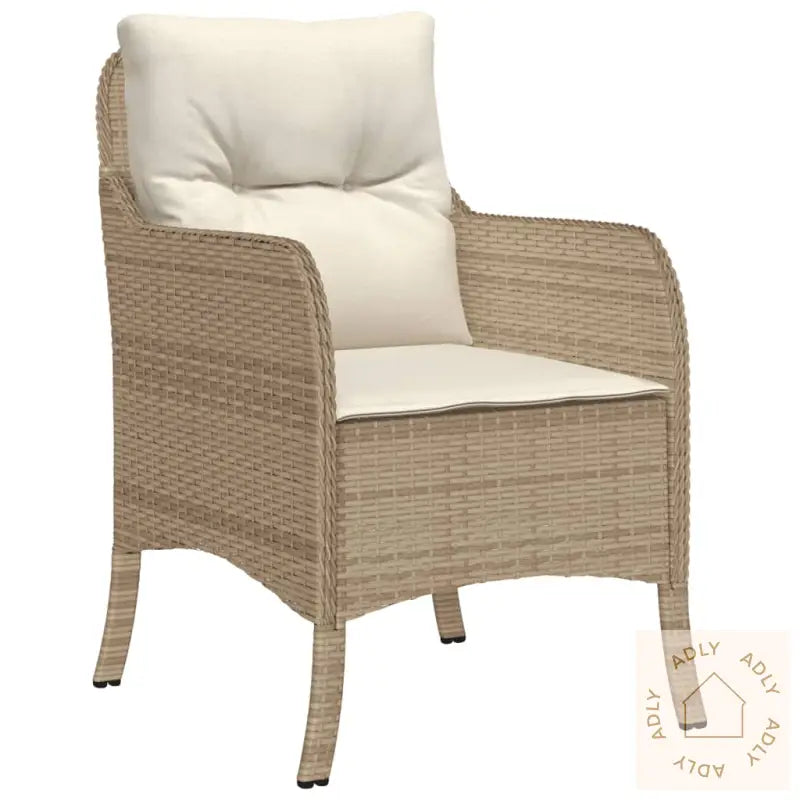 Hagespisegruppe Med Puter 7 Deler Polyrotting Beige