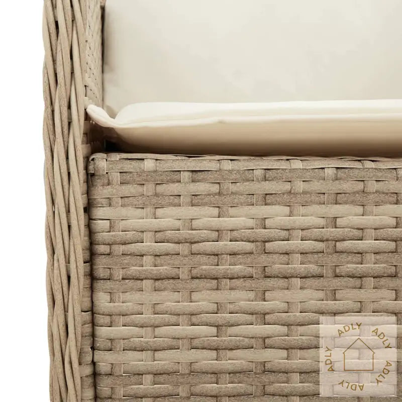 Hagespisegruppe Med Puter 7 Deler Polyrotting Beige