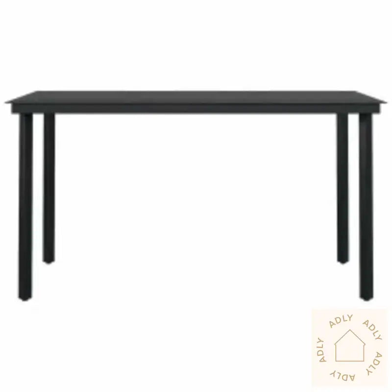 Hagespisegruppe 5 Deler Svart Polyrotting Glass