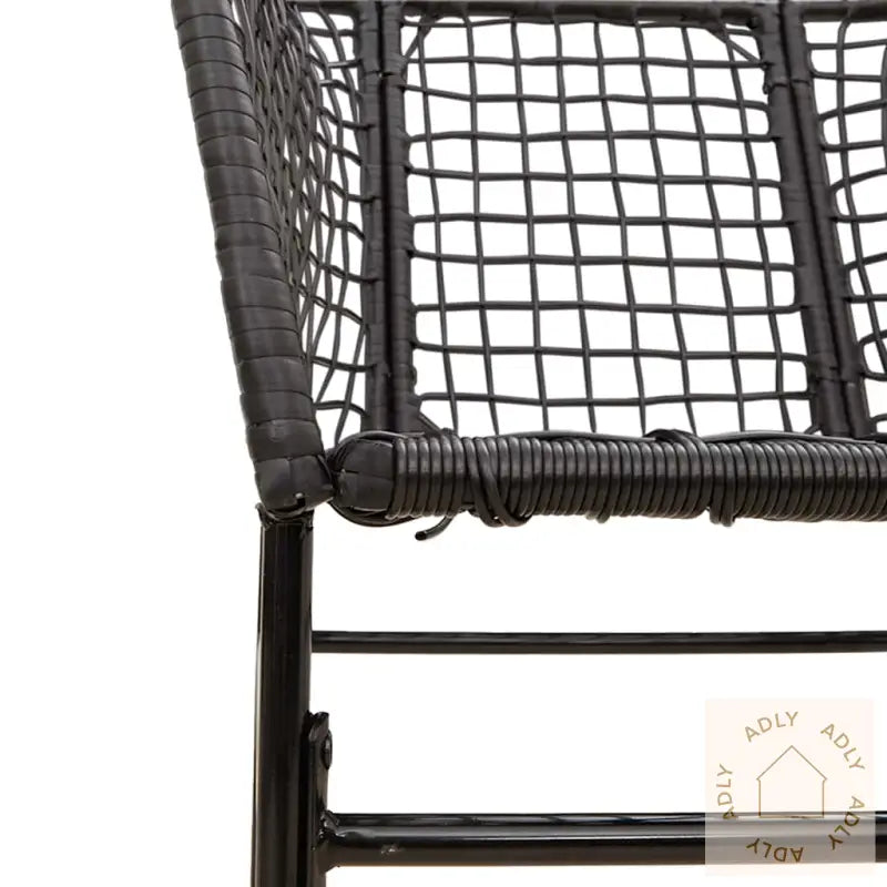 Hagespisegruppe 5 Deler Svart Polyrotting Glass