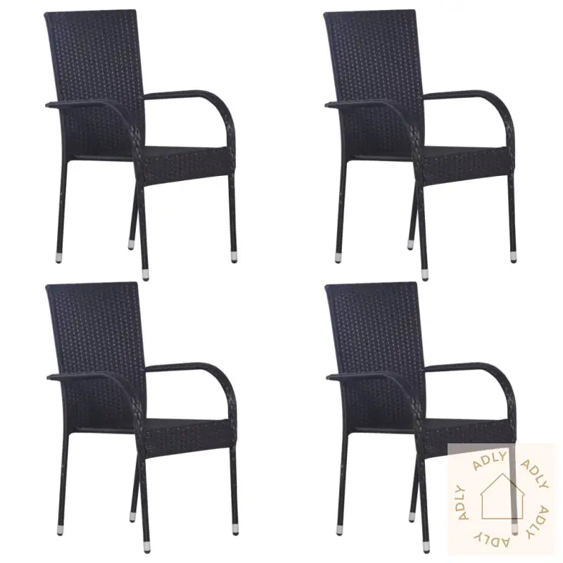 Hagespisegruppe 5 Deler Svart Polyrotting