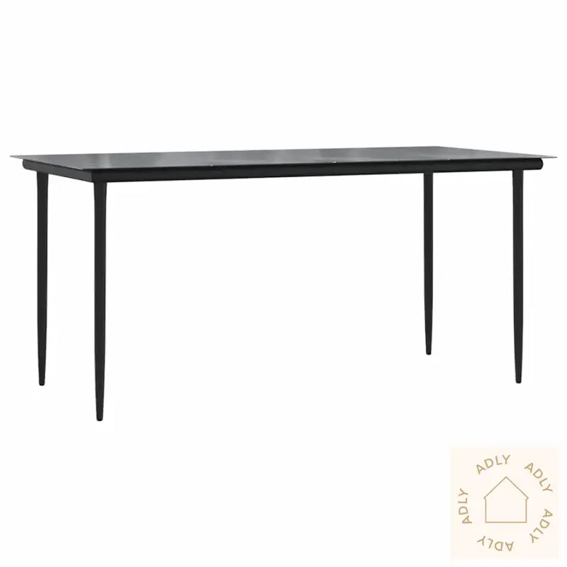 Hagespisegruppe 5 Deler Svart Polyrotting Glass