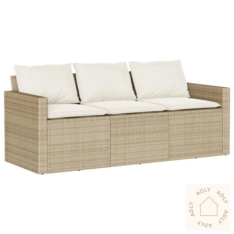 Hagespisegruppe Med Puter 2 Deler Beige Polyrotting