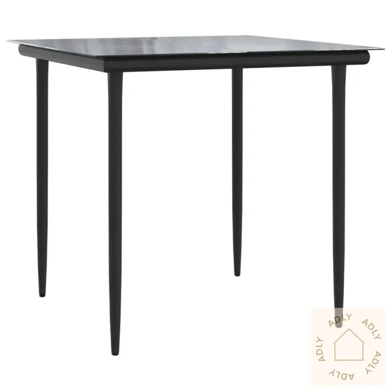 Hagespisegruppe Med Puter 3 Deler Svart Polyrotting