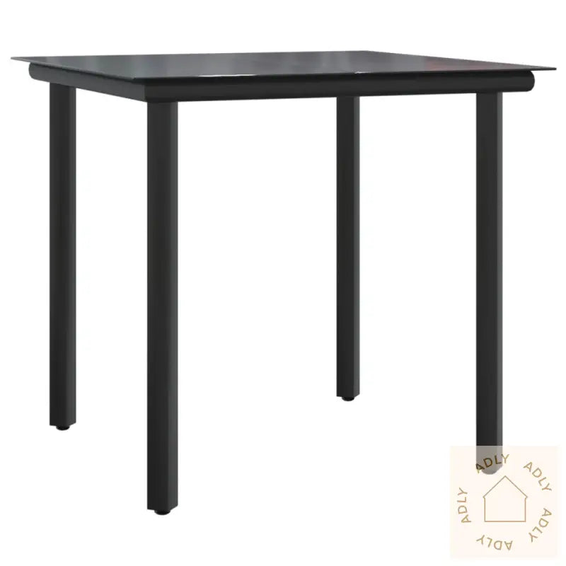 Hagespisegruppe Med Puter 5 Deler Svart Polyrotting