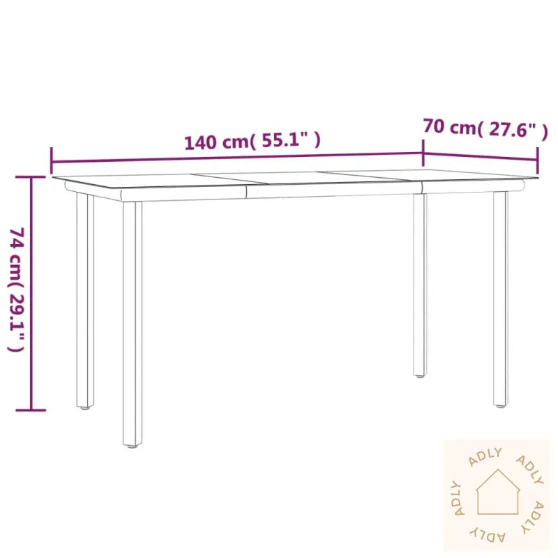 Hagespisegruppe Med Puter 5 Deler Polyrotting Beige
