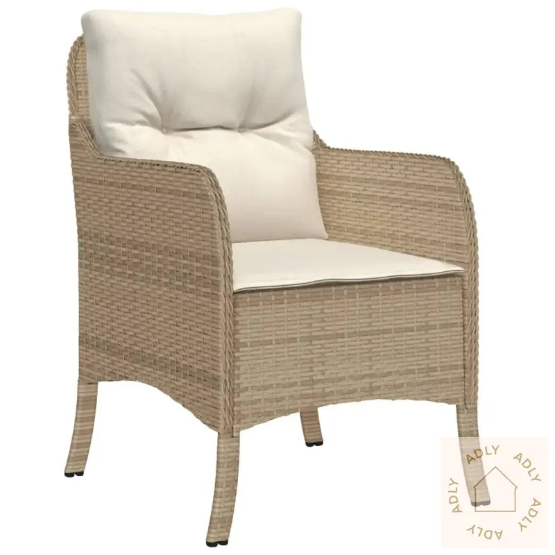 Hagespisegruppe Med Puter 7 Deler Polyrotting Beige