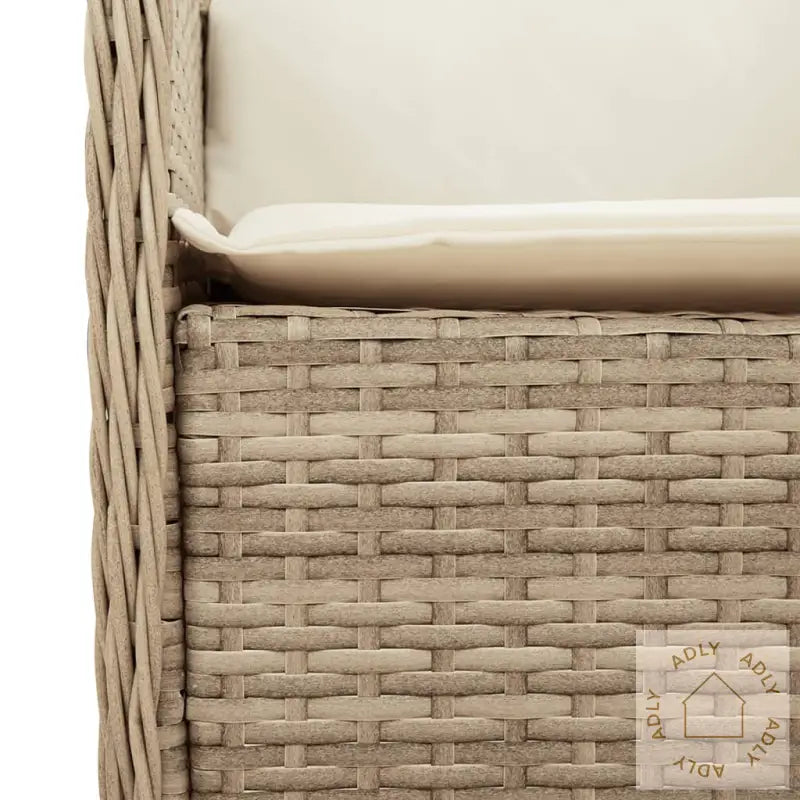 Hagespisegruppe Med Puter 7 Deler Polyrotting Beige