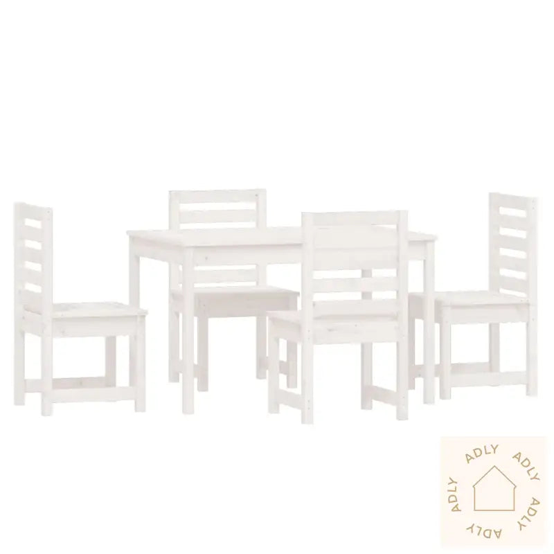 Hagespisestue 5 Deler Hvit Heltre Furu