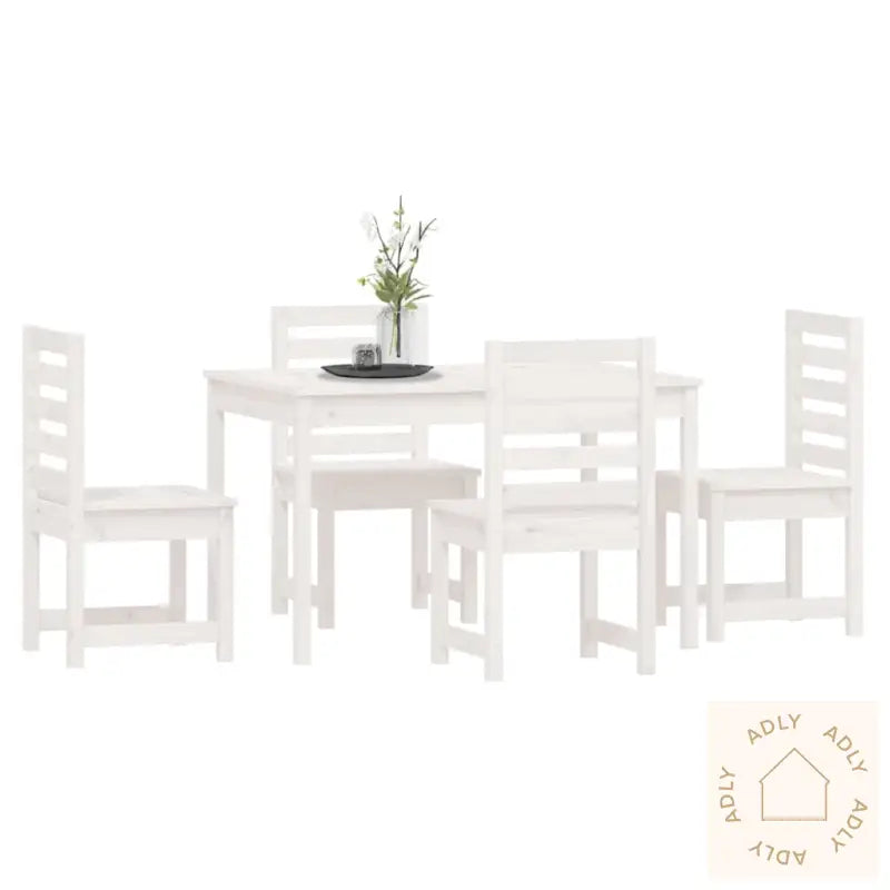 Hagespisestue 5 Deler Hvit Heltre Furu