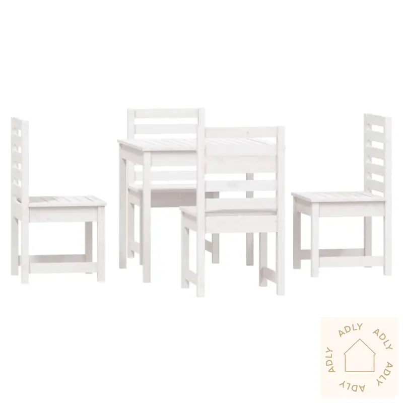 Hagespisestue 5 Deler Hvit Heltre Furu
