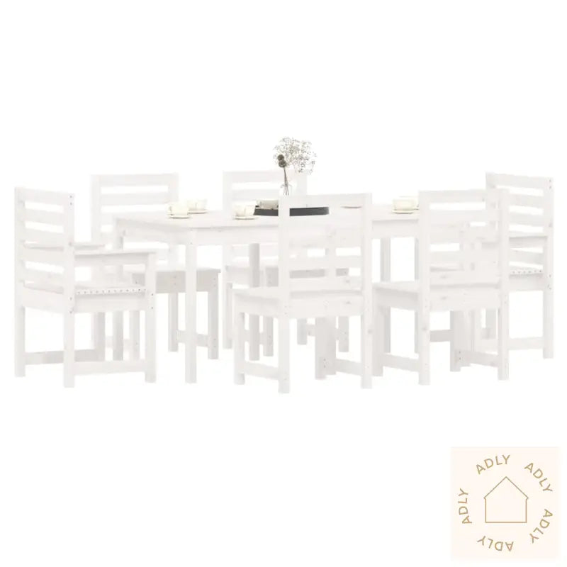 Hagespisestue 7 Deler Hvit Heltre Furu