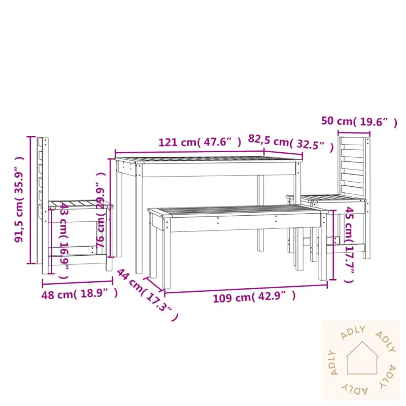 Hagespisestue 4 Deler Heltre Furu