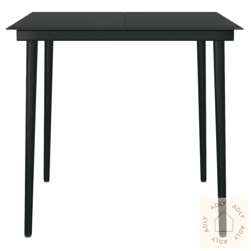 Utendørs Spisestue 5 Deler Svart