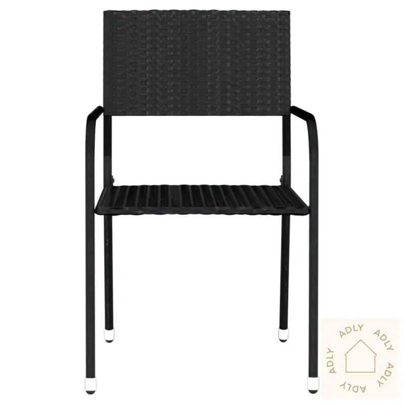 Utendørs Spisestue 5 Deler Svart