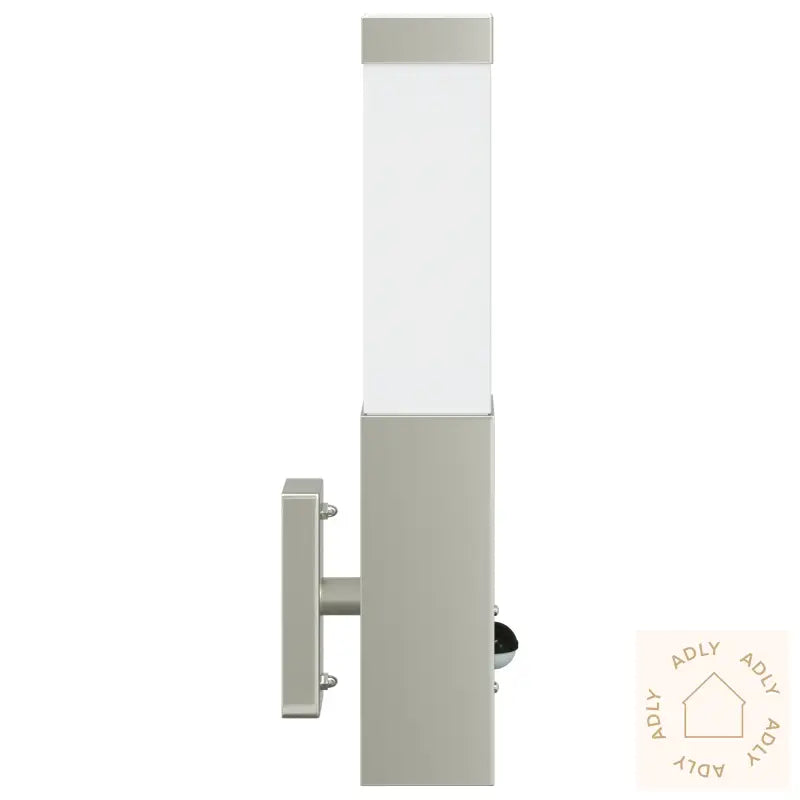 Utendørs Vegglamper Med Sensor 2 Stk Sølv Rustfritt Stål Ip44