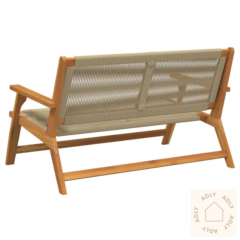 Hagebenk Beige 76X122X73 Cm Massivt Tre Akasietre