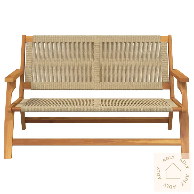 Hagebenk Beige 76X122X73 Cm Massivt Tre Akasietre