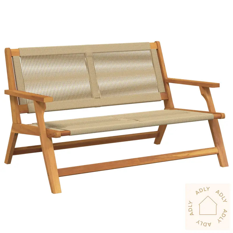 Hagebenk Beige 76X122X73 Cm Massivt Tre Akasietre