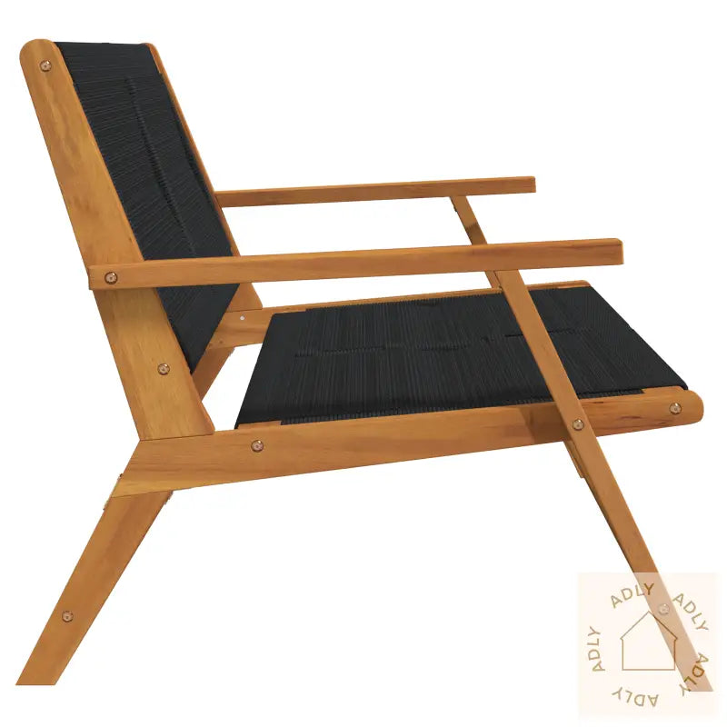 Hagebenk Svart 76X122X73 Cm Solid Akasietre