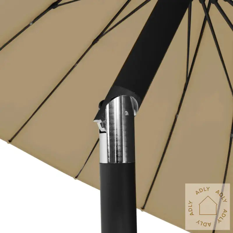 Parasoll Med Aluminiumsstang 270 Cm Gråbrun