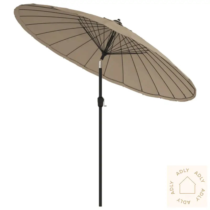 Parasoll Med Aluminiumsstang 270 Cm Gråbrun