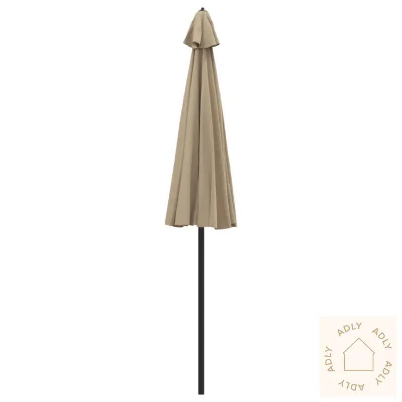 Parasoll Med Aluminiumsstang 270 Cm Gråbrun