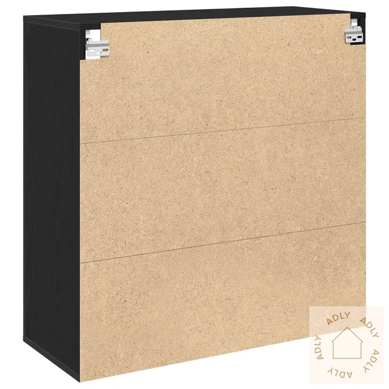 Veggskap Svart Eik 80X33X80 Cm Konstruert Tre