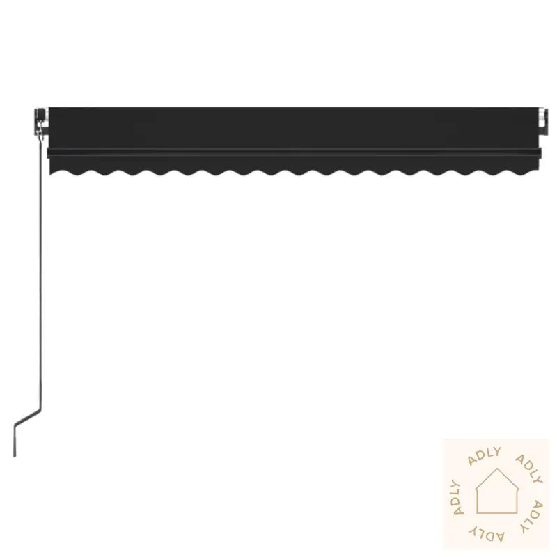 Manuell Uttrekkbar Markise Med Led 450X350 Cm Antrasitt
