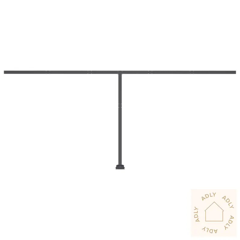Manuell Uttrekkbar Markise Med Led 500X300 Cm Gul Og Hvit