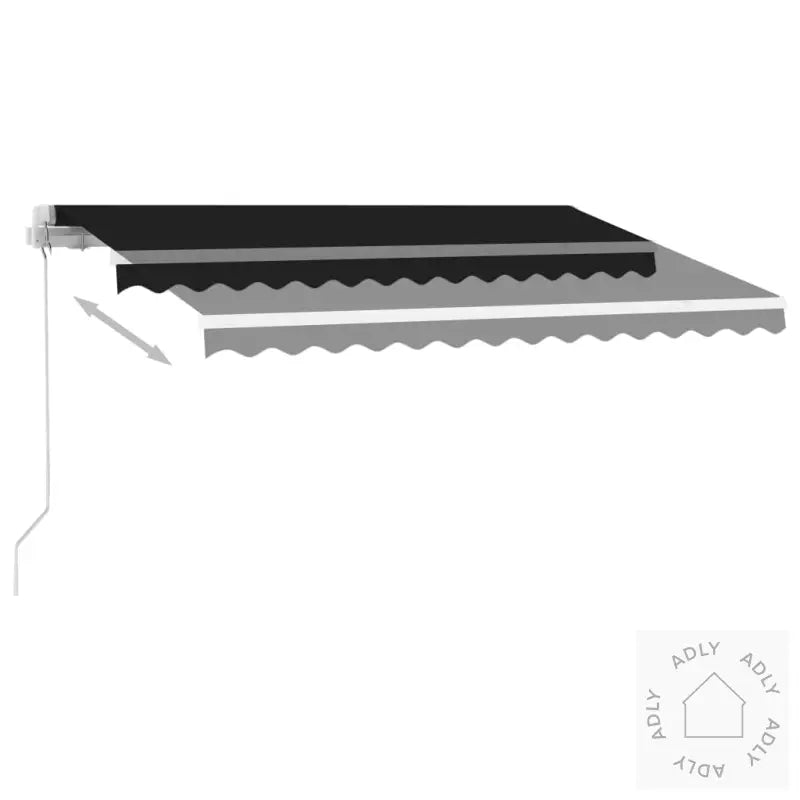 Frittstående Manuell Uttrekkbar Markise 300X250 Cm Antrasitt