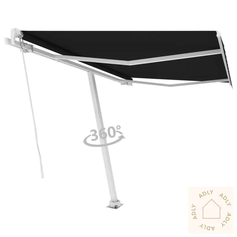 Frittstående Manuell Uttrekkbar Markise 300X250 Cm Antrasitt