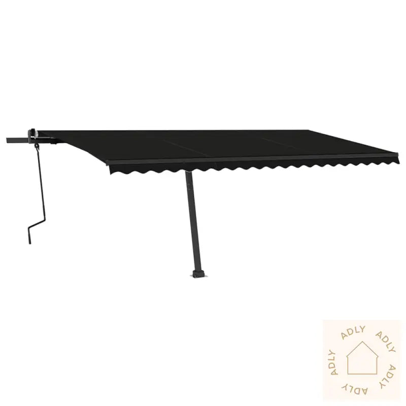 Manuell Uttrekkbar Markise Med Led 500X350 Cm Antrasitt