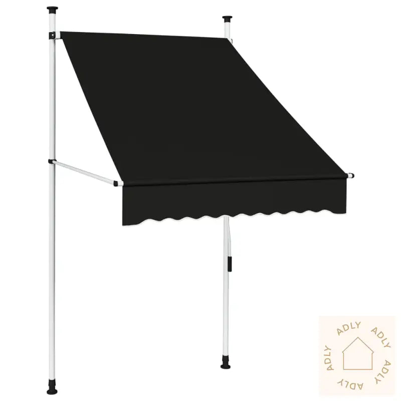 Manuell Uttrekkbar Markise 100 Cm Antrasitt