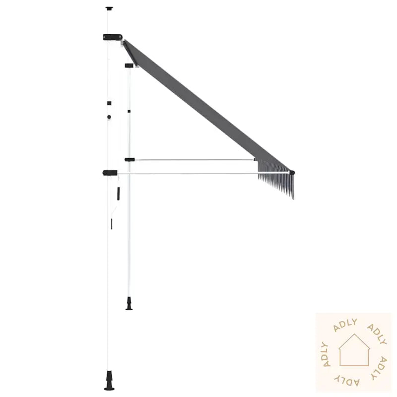 Manuell Uttrekkbar Markise 400 Cm Blå Og Hvite Striper