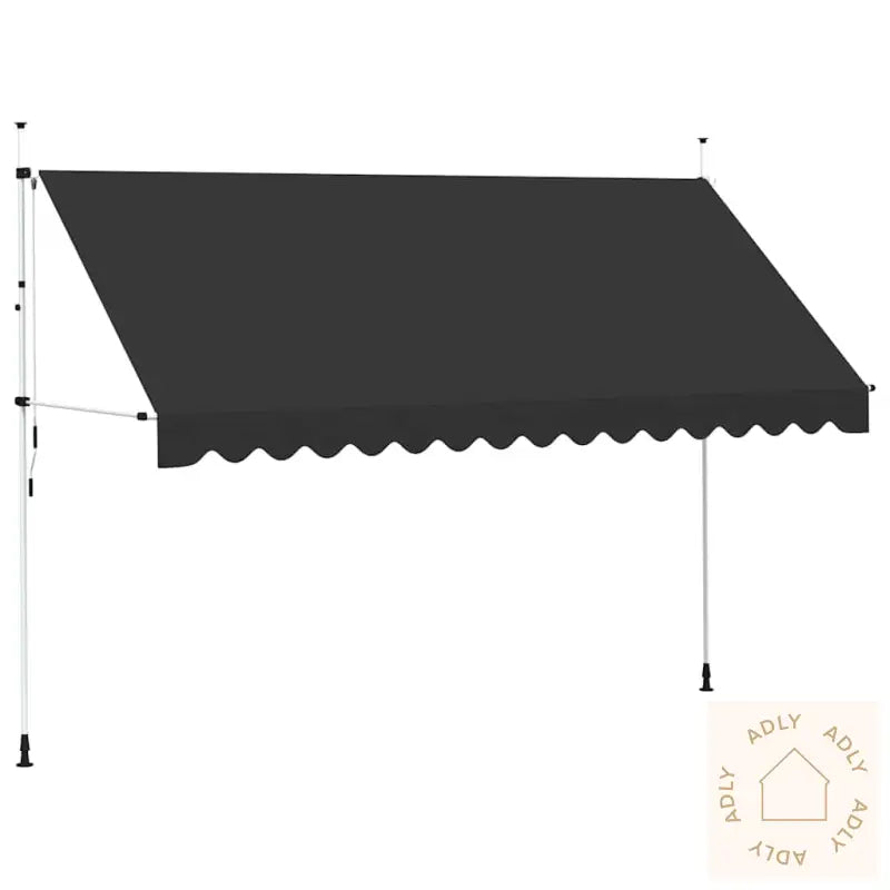 Manuell Uttrekkbar Markise 400 Cm Antrasitt
