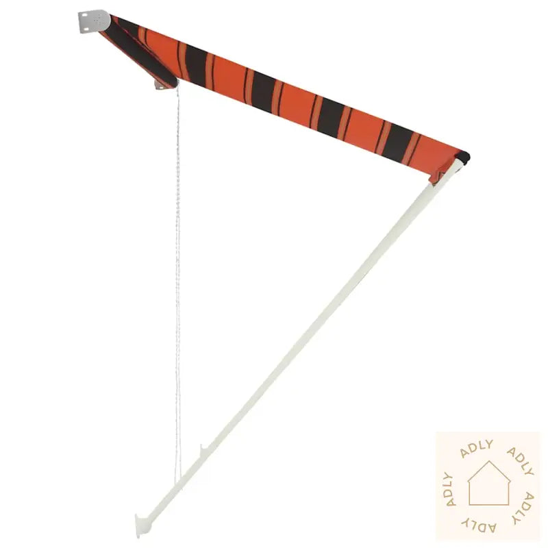 Uttrekkbar Markise 400X150 Cm Oransje Og Brun