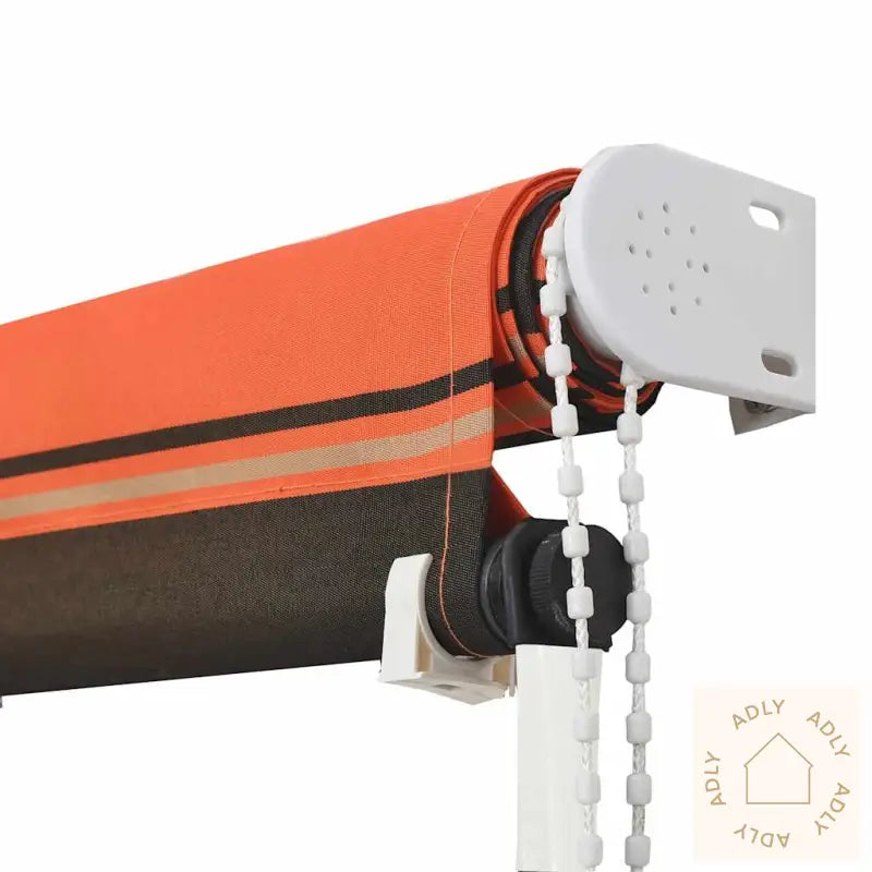 Uttrekkbar Markise 400X150 Cm Oransje Og Brun