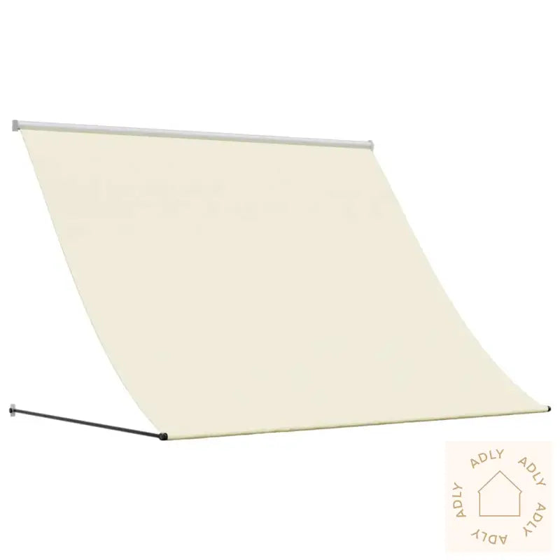 Uttrekkbar Markise Kremhvit 250X150 Cm Stoff Og Stål