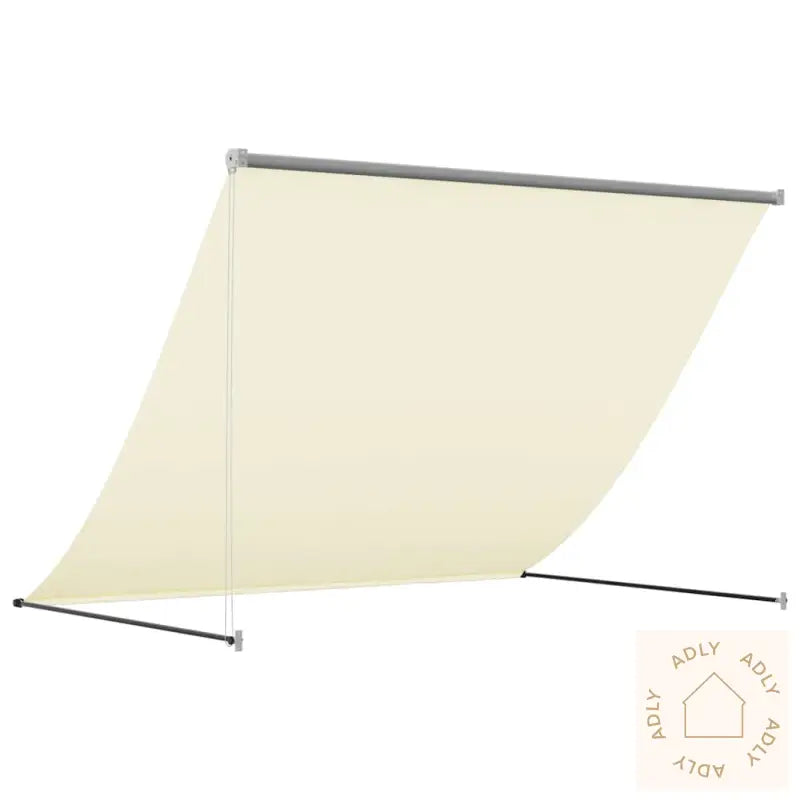 Uttrekkbar Markise Kremhvit 250X150 Cm Stoff Og Stål