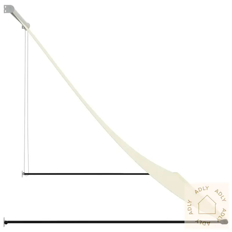 Uttrekkbar Markise Kremhvit 250X150 Cm Stoff Og Stål