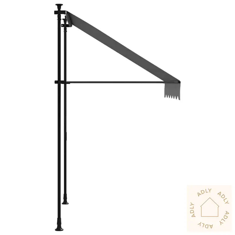 Uttrekkbar Markise Antrasitt 150X150 Cm Stoff Og Stål