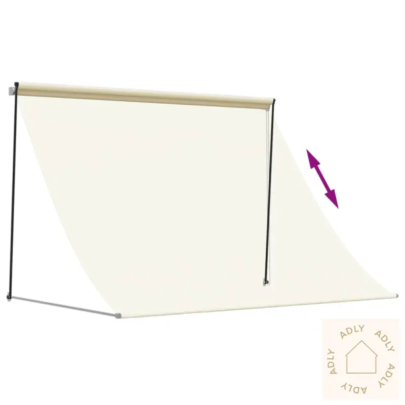 Uttrekkbar Markise Kremhvit 200X150 Cm Stoff Og Stål