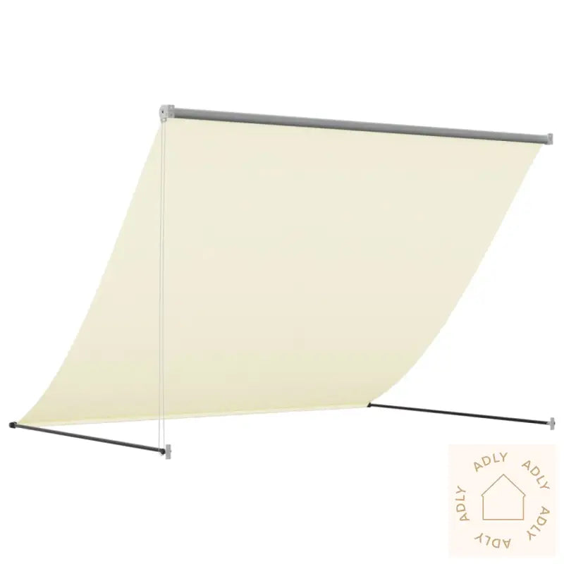 Uttrekkbar Markise Kremhvit 200X150 Cm Stoff Og Stål