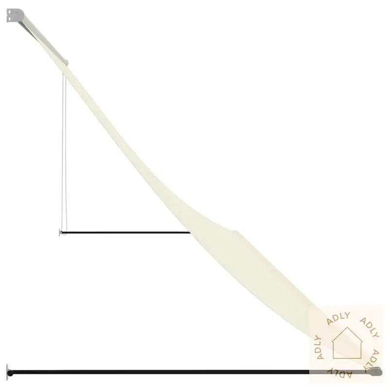Uttrekkbar Markise Kremhvit 400X150 Cm Stoff Og Stål