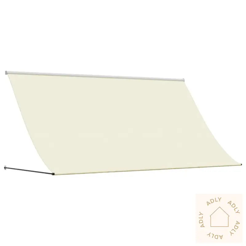 Uttrekkbar Markise Kremhvit 300X150 Cm Stoff Og Stål