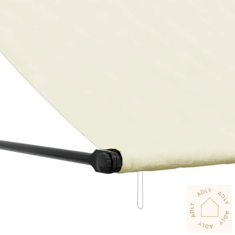Uttrekkbar Markise Kremhvit 400X150 Cm Stoff Og Stål